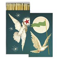 Peace Doves Match Boxes with Wooden Matches | Set of 3 Decorative Match Boxes