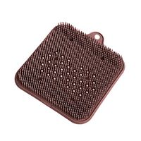 Fullyday Lazy Bathroom Massage Mat with Non-Slip Strong Suction Cup, Perfect Toilet Floor Shower Massage Pad for Foot & Back Massage (Coffee)