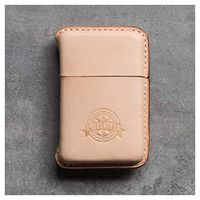 RENKUNDE Smoking Set/Cigarette Box Leather Handmade Cigarette Case Leather Box Creative Travel Out Portable Men's Gift Ladies Gift 10 Sticks Mute Cigar Box (Color : Primary Color)