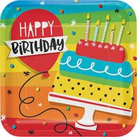 Creative Converting 332460 Summertime Vibrant Party Plate, One Size, Multicolor