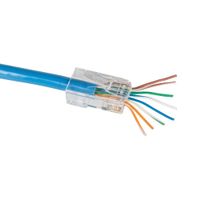 Klein Tools VDV826-728 Pass-Thru Modular Data Plug, RJ45 CAT5E, Pass Through Connectors 10-Pack