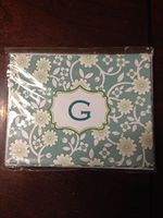 Michaels Notecards Monogram of letter G