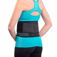 DonJoy Advantage DA161BW01-BLK-S, M Stabilizing Back Support for Low Back Pains, Strains, Comfortable Foam Padding with Stretch Fabric, Adjustable to fit Small to Medium, 29" to 37"