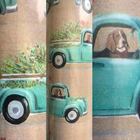1 Roll The Pioneer Woman Charlie in Truck Christmas Gift Wrapping Paper 80 sq ft