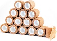 15 Bulk Pack Self Adherent Cohesive Wrap Bandages 2 Inches X 5 Yards, Self Adhesive Rolls FDA Approved for Swelling Sprains and Soreness On Wrist and Ankle (15)