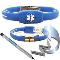 Messenger Medical ID Bracelet - Blue