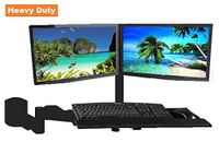 EZM Dual LCD/LED/Plasma/Flat Panel Monitor and Keyboard Wall Mount Black (002-0040)