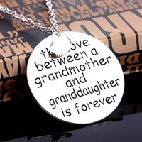 Family Necklace Pendant Gift The Love Between Grandma and Granddaughter Love Hot Prom Woman Pretty Cute Simple Elegant Jewerly Womens Best Comfy Style Design