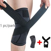 Compression Knee Support Sleeves Knee Brace with Straps Removable, Knee Wraps Pads for Arthritis Pain Relief, ACL, Running, Injury Recovery, Basketball and More Sports,1 pc/Pack (Black, M)