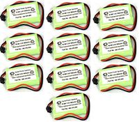 SPS Brand 3.6V 800 mAh Replacement Battery for Radio Shack/Tandy 43-3581 CordlessPhone (10 Pack)