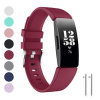 Watbro Bands Compatible with Fitbit Inspire HR/Fitbit Inspire/Fitbit Ace 2, Soft Silicone Sports Replacement Wristband, Water Resistant Fitness Straps Multi Color for Women Men Large Small