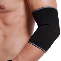 Neotech Care Elbow Support Sleeve (1 Unit) - Elastic & Breathable Fabric - for Tendonitis, Tennis, Golf, Sports - Men, Women, Right or Left Arm - Black Color (Medium Size)