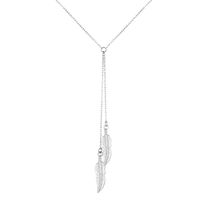 choice of all Long Lariat Y Pendant Necklace for Women Bar Pendant Necklace Jewelry (D:silver leaf)