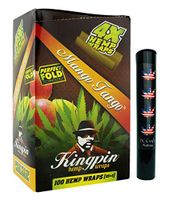 Herb Airtight Tube Pocket Protector with Kingpin Mango Tango Hemp Wraps 25 Count Box DC Crafts Nation- Flag Leaf