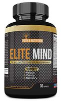 Elite Mind Premium Brain Booster Supplement - All Natural Nootropic Stack - Brain Supplement Supports Enhanced Memory, Focus, and Clarity - USA Formulated, 30 Day Supply, Powerful One Per Day Formula
