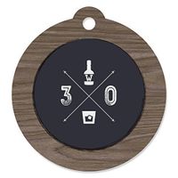 30th Milestone Birthday - Dashingly Aged to Perfection - Birthday Party Favor Gift Tags (Set of 20)