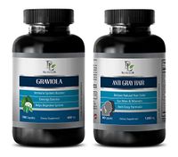 Anti-Aging Beauty Set - GRAVIOLA – Anti Gray Hair - Saw Palmetto Extract - (2 Bottles-Combo)