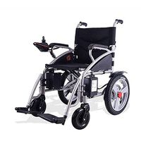 Pxxxa Electric Wheelchair, 360 ° Joystick Lithium Battery Lightweight Folding Transport Wheelchair Chair, Electric Wheelchairs for Adults Elderly, Rollator Walker with Seat