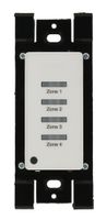 Leviton LVS-4W Low Voltage Pushbutton Station, 4 Button-On/Off, 1 Gang, White