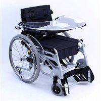 Karman XO-101 Lightweight Manual Propel, Power Standing Wheelchair with Tray, 16 Inch