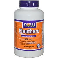 Eleuthero, 500 mg, 250 Caps by Now Foods (Pack of 4)