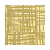 Caspari Raffiné Paper Linen Luncheon Napkins in Gold, Four Packs of 15