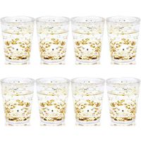 Juvale Party Shot Glasses with Gold Confetti (8 Pack)