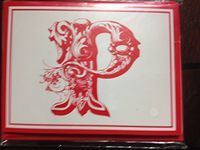 Michaels Monogram Blank Note Cards Stocks Letter- P
