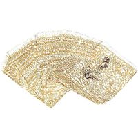 100 Gold Paper Gift Bags Shopping Sales Tote Bags 5 x 7"