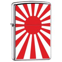 Zippo "Flag of Japan" High Polish Chrome Lighter, 7962