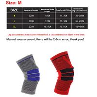 HWZ Basketball Support Silicone Crash pad Sports Knee Pads Breathable Nylon Spring Support Sports Safety Gear (Gray-Blue, M)