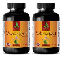 Natural Blood Pressure reducers - Valerian Root Extract 125 MG - Dietary Supplement - Valerian Root Powder - 2 Bottles (200 Capsules)