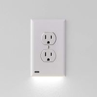 2 Pack - SnapPower GuideLight 2 for Outlets [New Version - LED Light Bar] - Night Light - Electrical Outlet Wall Plate With LED Night Lights - Automatic On/Off Sensor - (Duplex, White)