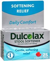 Dulcolax Stool Softener Liquid Gels 25 ea (Pack of 3)