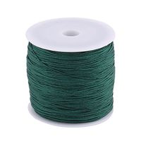 uxcell Nylon Home DIY Craft Braided Chinese Knot Bracelet Cord String Rope 110 Yards Dark Green