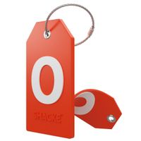 Initial Luggage Tag with Full Privacy Cover and Stainless Steel Loop - (Letter O)