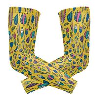 Tulips and Owl Gifts Yellow Unisex Arm Sleeve,UV Protection Arm Compression Sleeve, Skin Protection Sport Arm Cooler Sleeve for Running Hiking Jogging Motorcycling Climbing Camping