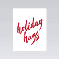 Quiplip Black and White Greetings Holiday Card, 4.25"x5.5",