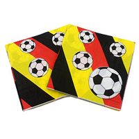 Smartcoco 20pcs Soccer Paper Napkins World Cup Celebration Party Printing Tissue Dinner Table Decoration, 13" x 13"