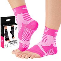 Mava Sports Ankle Compression Sleeve for Men and Women - Perfect Ankle Sock Support for Achilles Tendon, Plantar Fasciitis, Running, Pain Recovery, Swelling & Heel Spurs