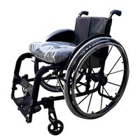 Sports Wheelchair, Lightweight Folding Portable Ultra Light Disabled Sports Mini Aluminum Trolley Leisure Sports Wheelchair,A