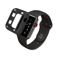 plymist Compatible Apple Watch Case 40mm, Scratch-Resistant Shock-Proof Soft Lightweight TPU All-Around Cover Protective Slim Case Compatible Apple Watch Series 4 (Black) (Black)