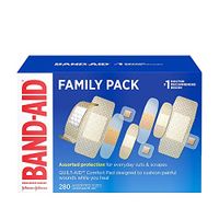 Band-Aid Brand Adhesive Bandage Family Variety Pack, Sheer and Clear Bandages, Assorted Sizes, 280 ct, Pack of 10
