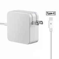 USB Type C PD 45W Wall Charger for MacBook Pro 12-inch 13.3-inch DELL XPS 12, Dell XPS 13 9350 / Dell XPS 15 9550, Razer Blade Stealth Lenovo ThinkPad X1 and Built-in 6ft USB-C Cable