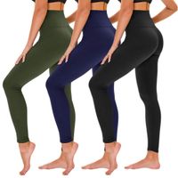 TNNZEET High Waisted Leggings for Women - Tummy Control Full Length Tights for Athletic Yoga - Regular & Plus Size