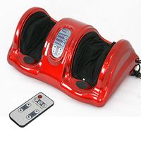 Burgundy Switchable Kneading Rolling Foot Massager w/Remote Control with Ebook