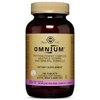 Solgar Omnium Phytonutrient Complex - 180 Vegan Tablets - Multivitamin and Mineral Supplement, Energy Booster, Antioxidant- Vegetarian, Non GMO, Gluten Free - 90 Servings