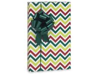 Trendy Red, Green and White Chevron Christmas Gift Wrap Wrapping Paper - 16ft Roll