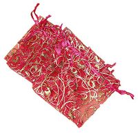 100Pcs Organza Gift Bags Jewellery Christmas Wedding Party Packing Pouches - Peach Ameesi