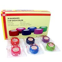 Ever Ready First Aid Self Adherent Cohesive Bandages 1" x 5 Yards, Rainbow Colors